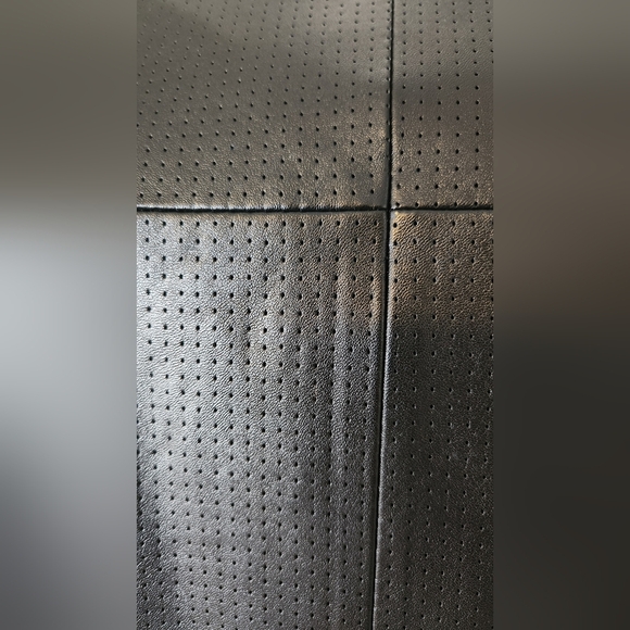 Ann Taylor Black Faux Leather Front Top - Picture 4 of 6